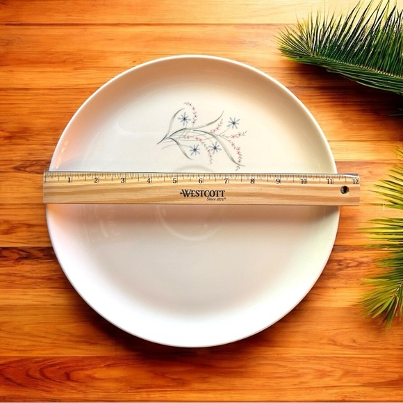 Vintage Taylor Smith Taylor Serving Plate & Bowl Set – Pink Interior, Floral - Picture 7 of 13